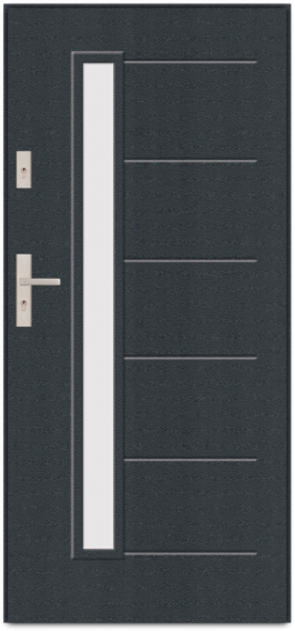T60 - modern glazed external door, S03  glazing