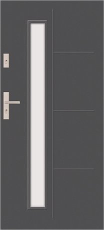 T52 - drzwi zewnętrzne przeszklone nowoczesne