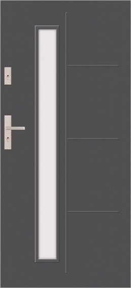 T52 - modern glazed external door, S03  glazing