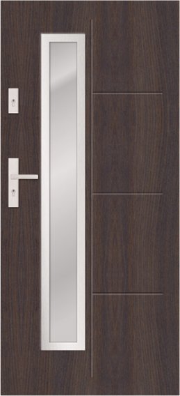 T52 - modern glazed external door, S34  glazing