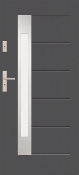 T60 - modern glazed external door, S33  glazing