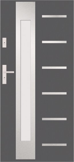 A41 wide decor - exterior glazed door with Decor, S36 glazing
