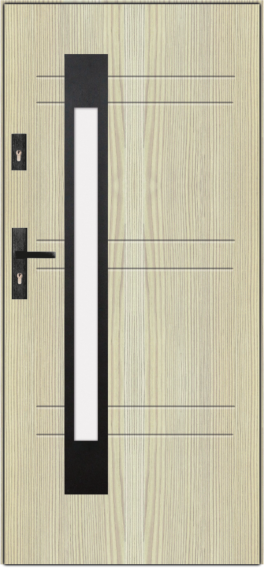 T47 - modern glazed external door, S33  glazing